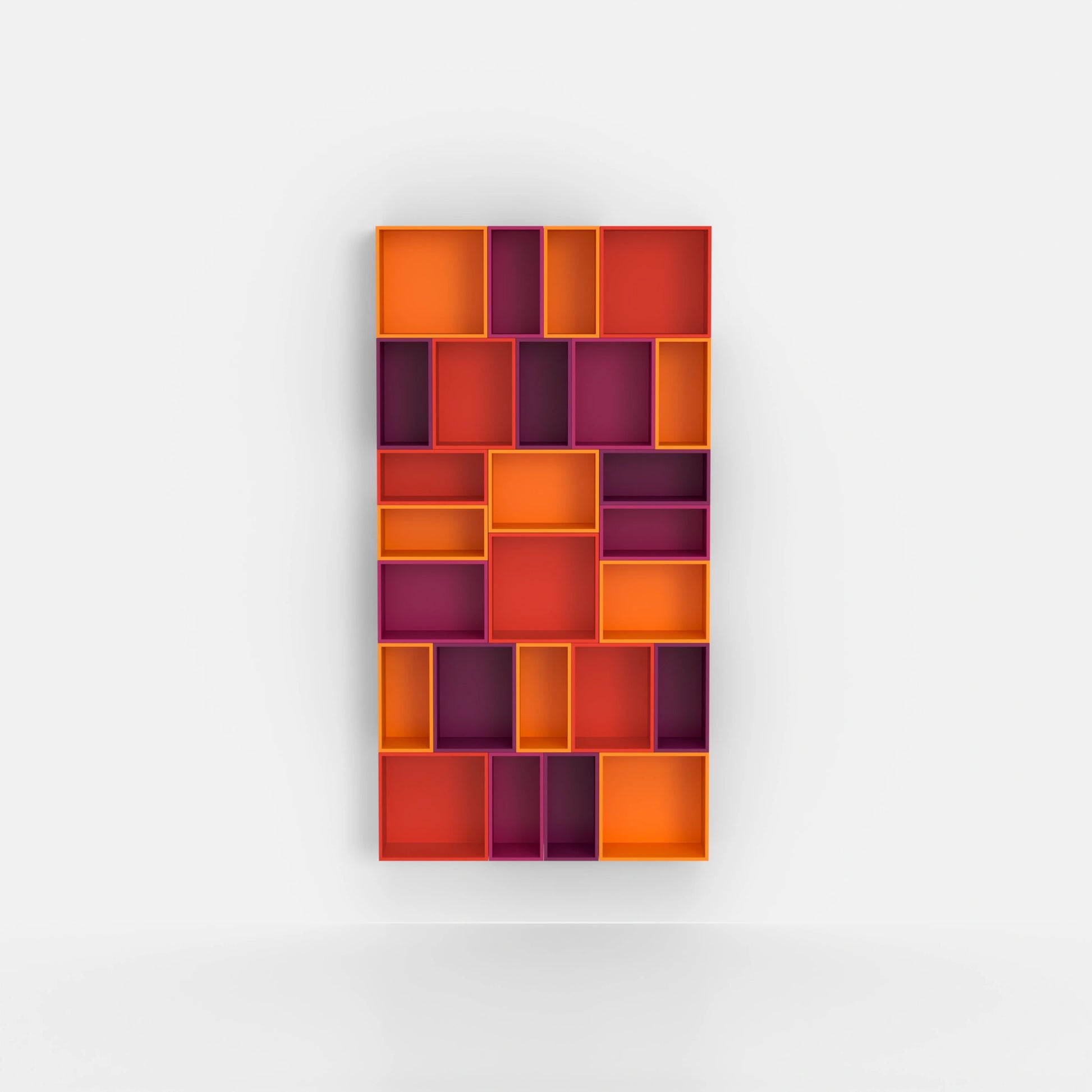 Wall-mounted shelving RK010 from the front