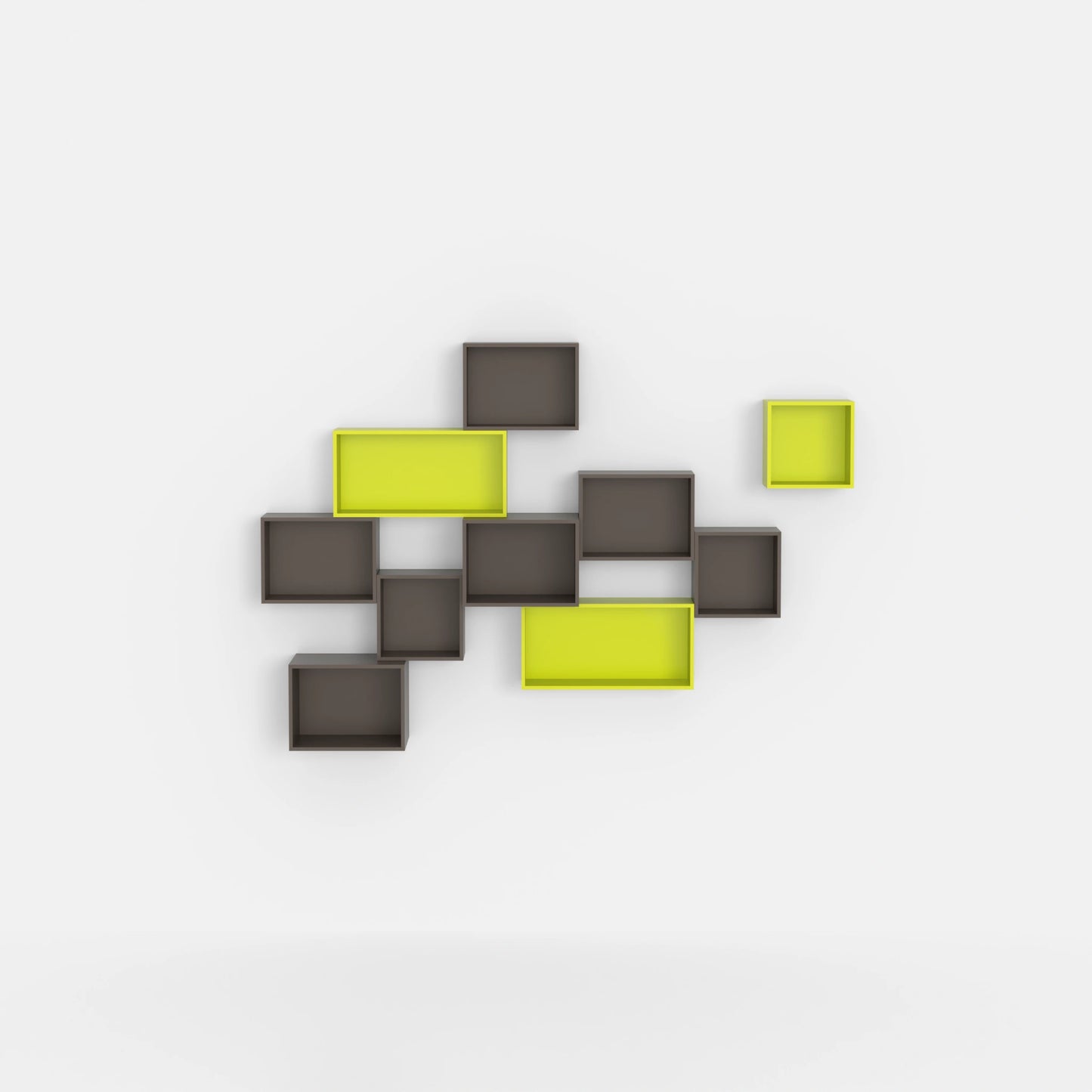 Wall-mounted shelving RK092 from the front