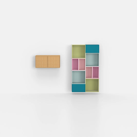 Wall-mounted shelving RK1077 from the front