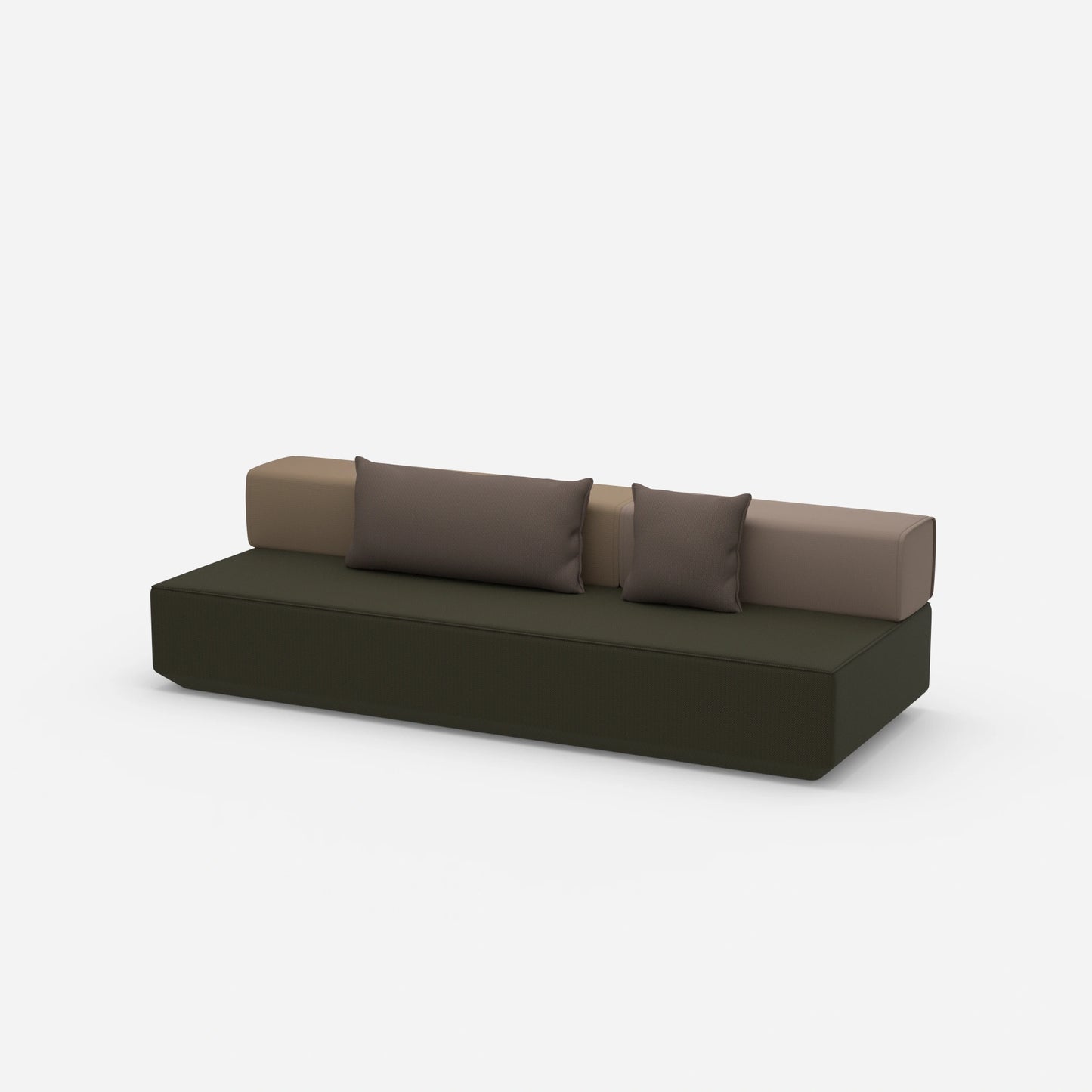 Small sofa bed from the side
