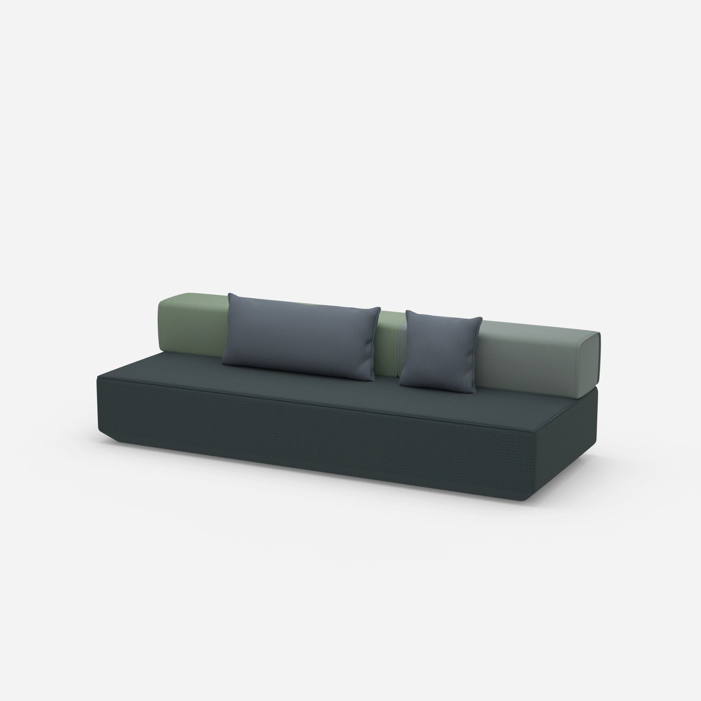 Small sofa bed from the side