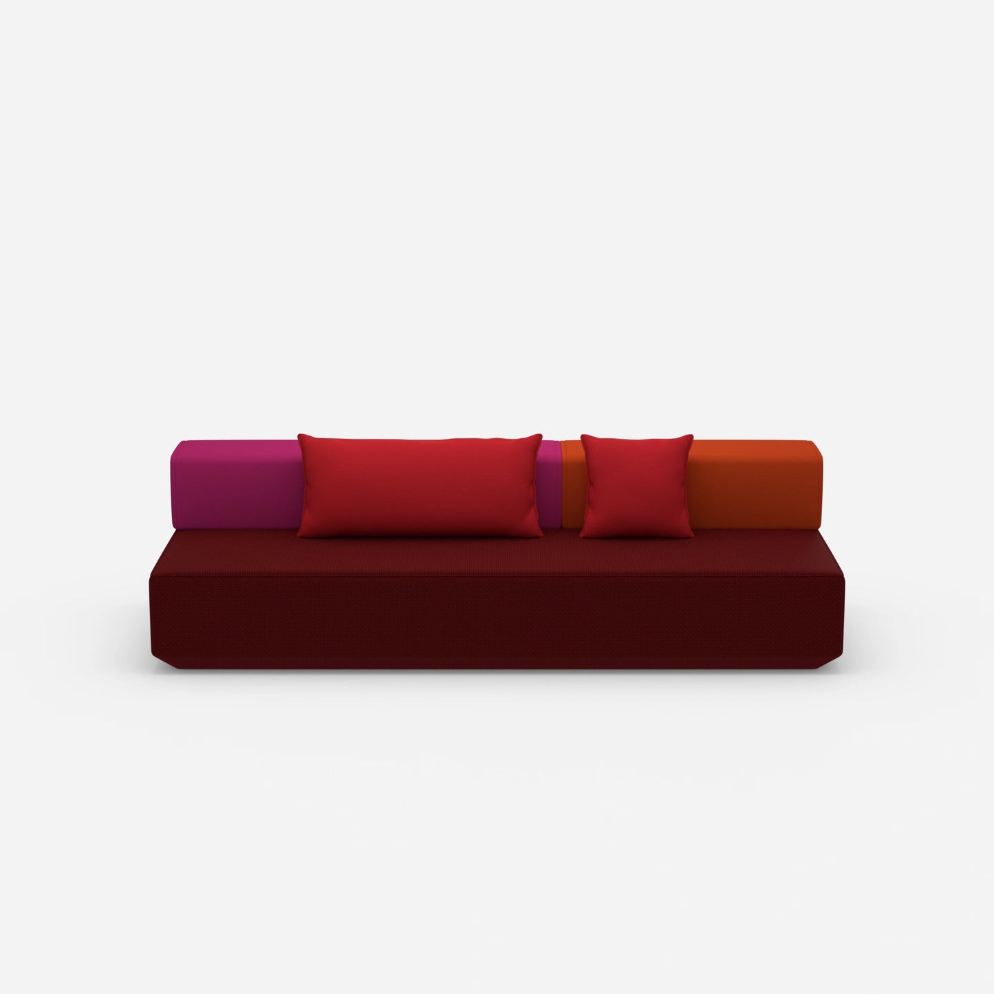 Small sofa bed from the front