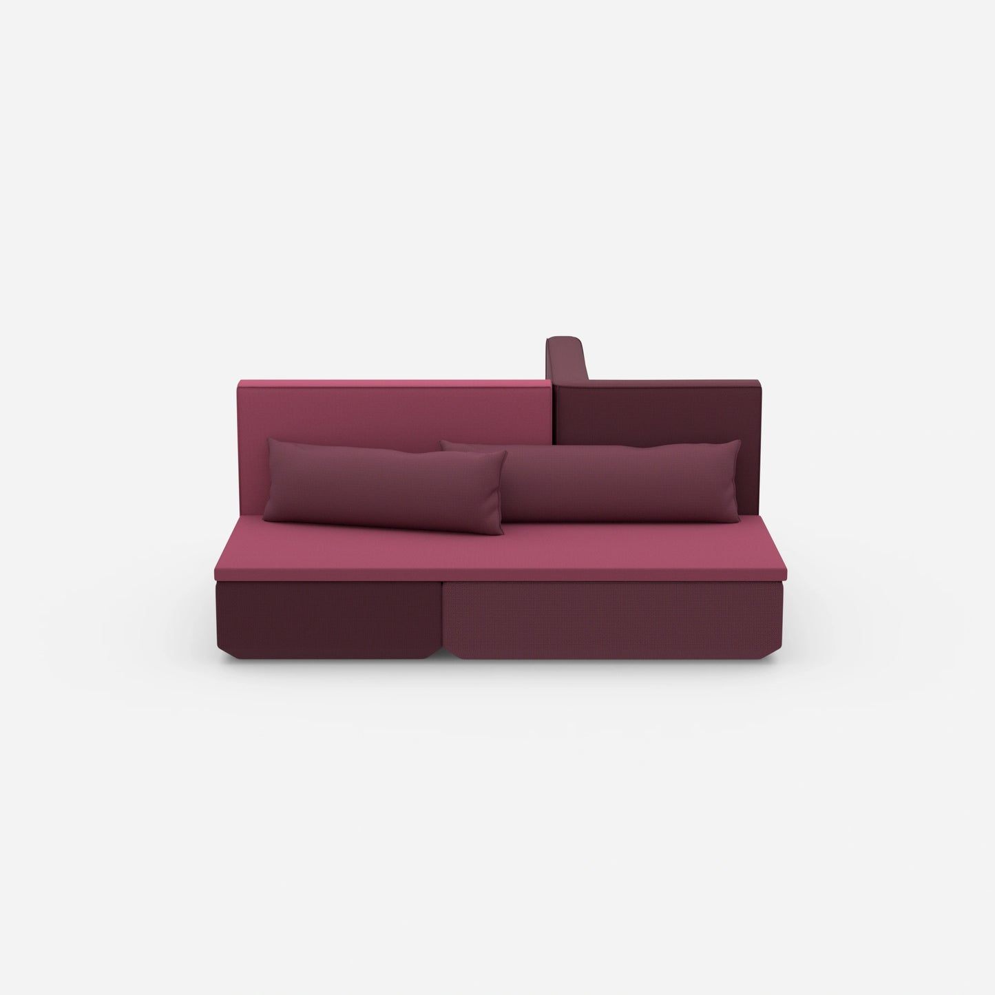 Compact sofa bed from the front