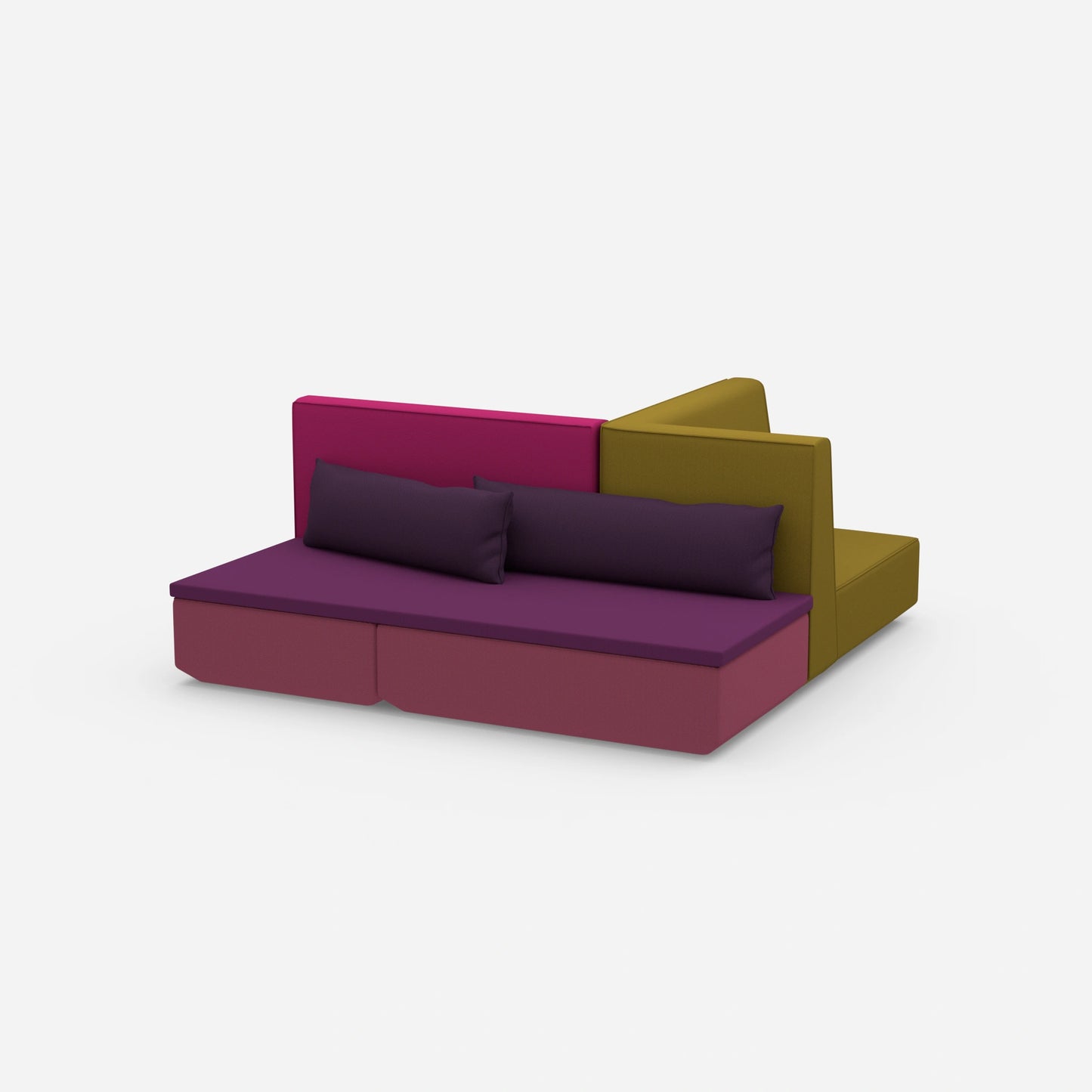 Compact sofa bed from the side