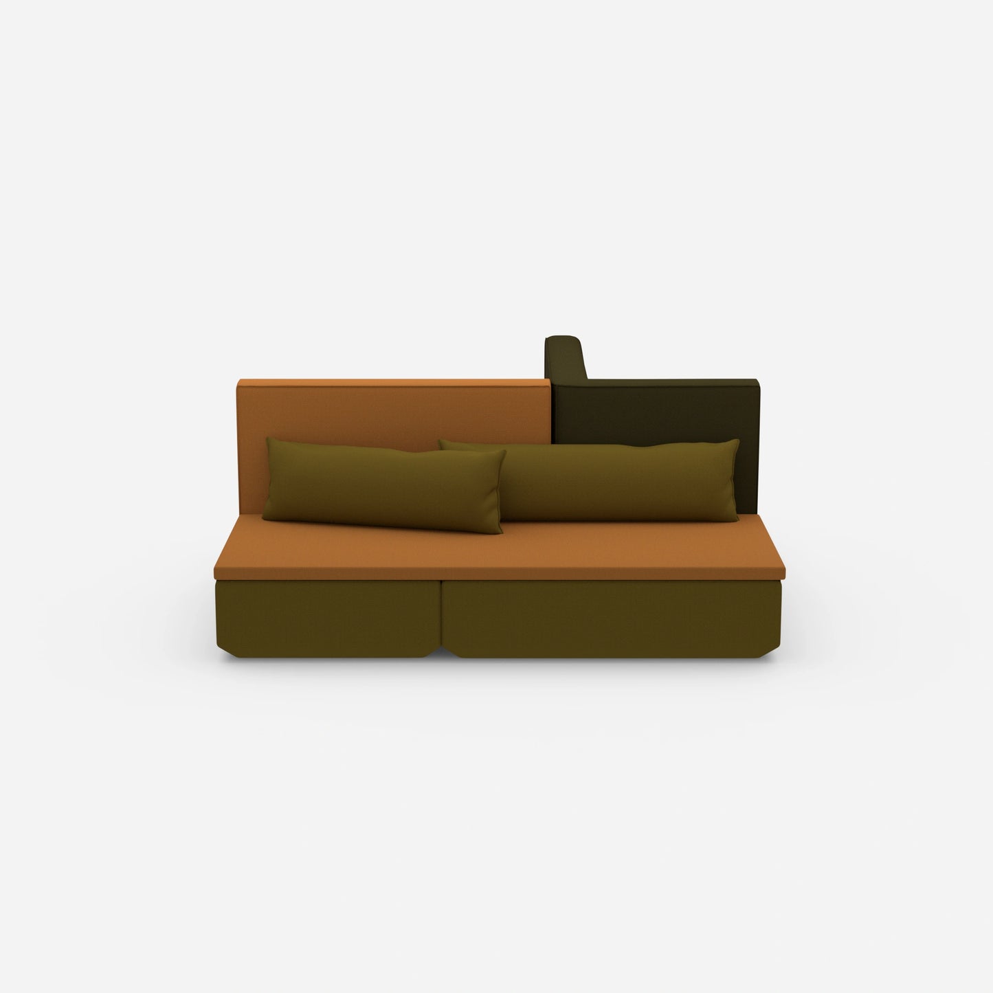 Compact sofa bed from the front