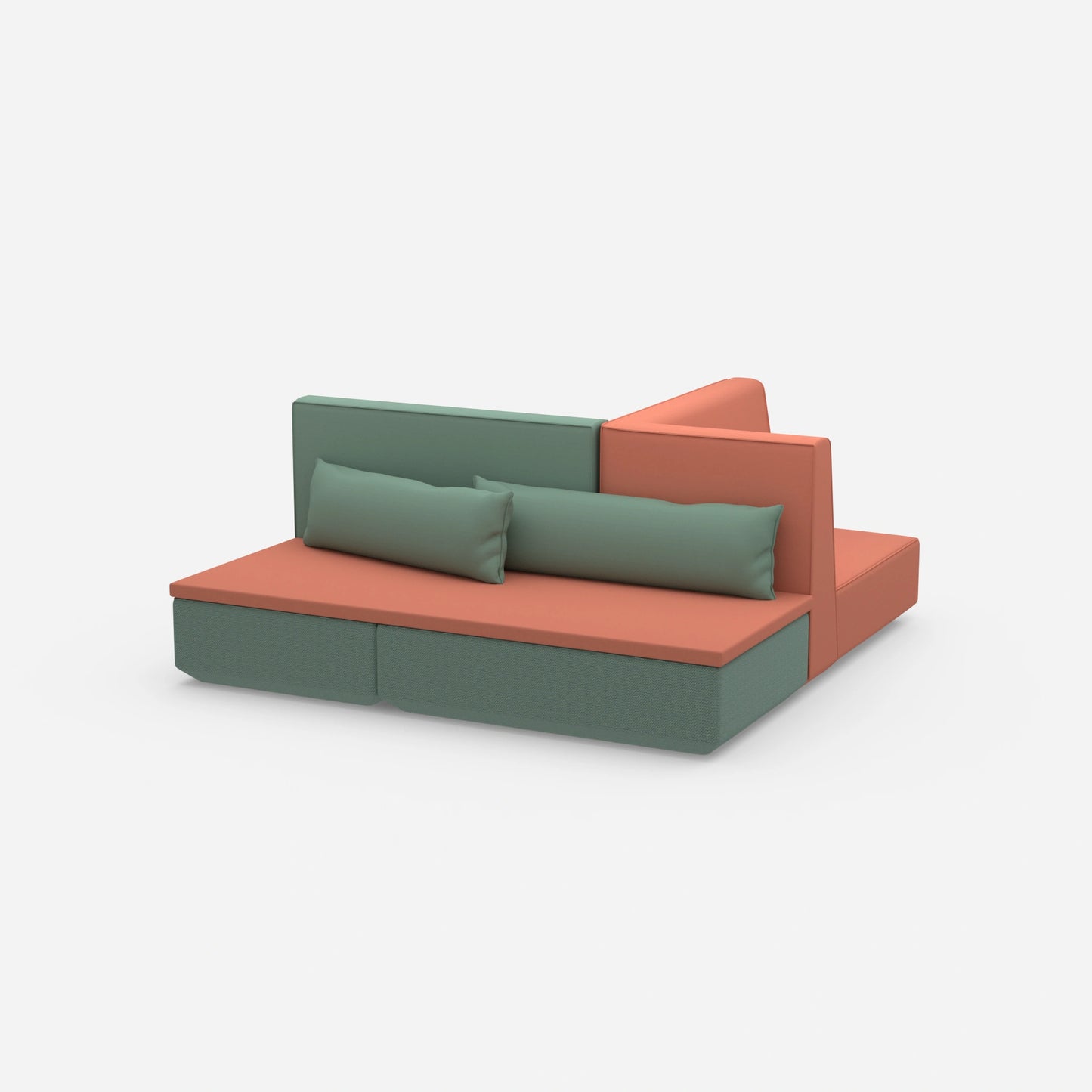 Compact sofa bed from the side