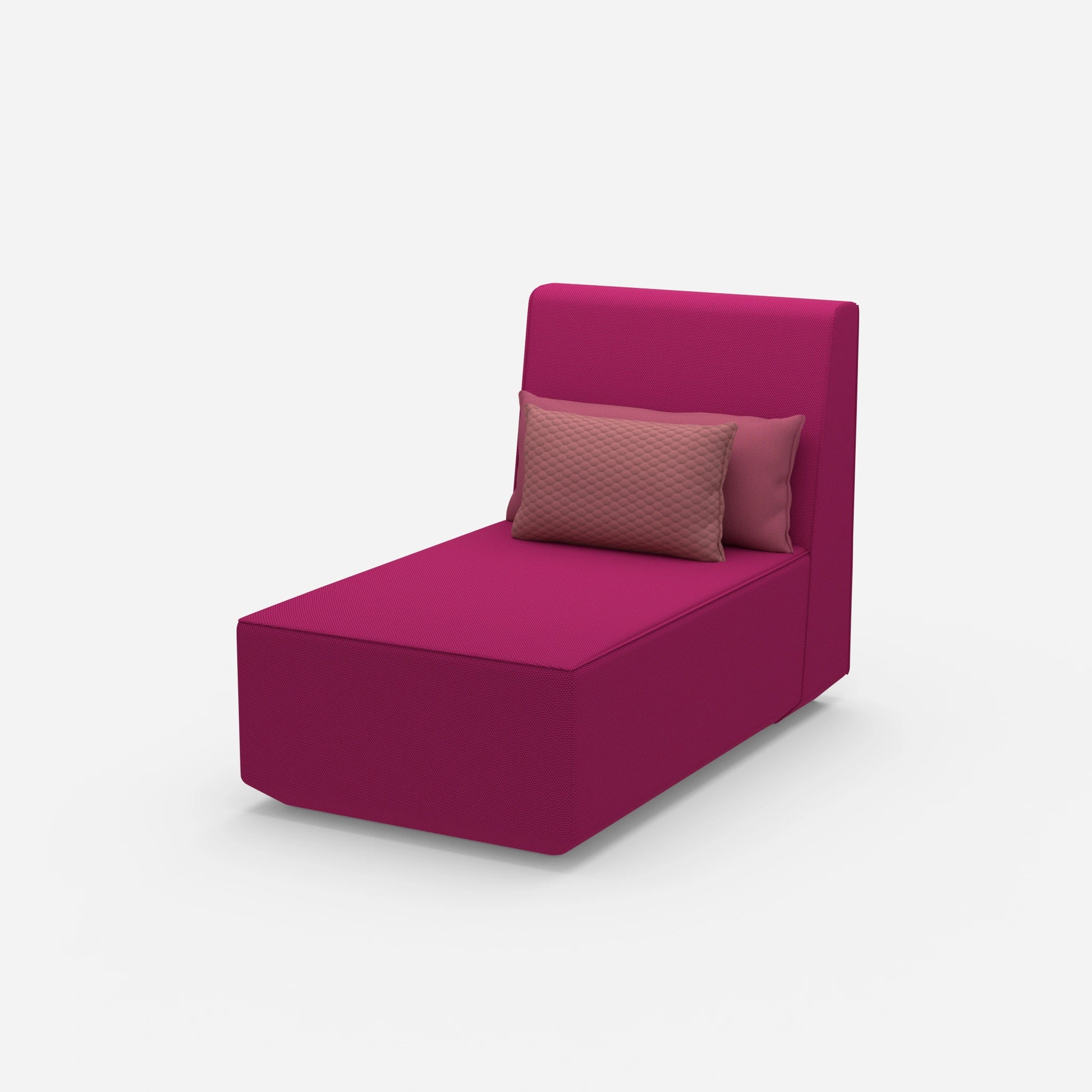 Modern design chaise longue from the side