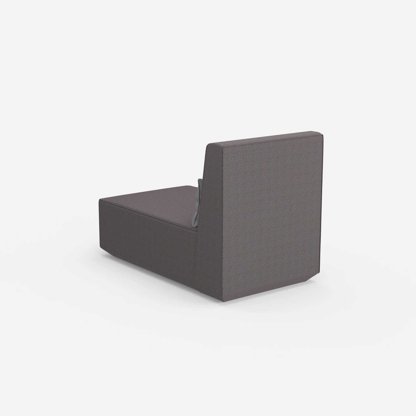 Modern longseat armchair with high backrest from behind