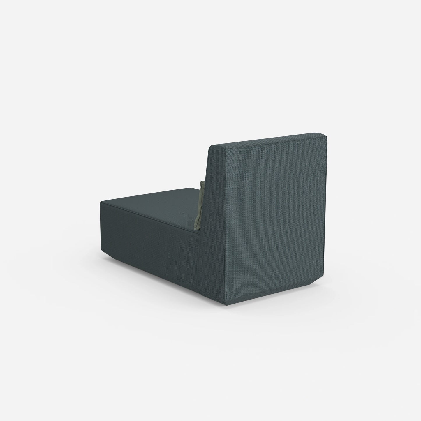 Modern longseat armchair with high backrest from behind