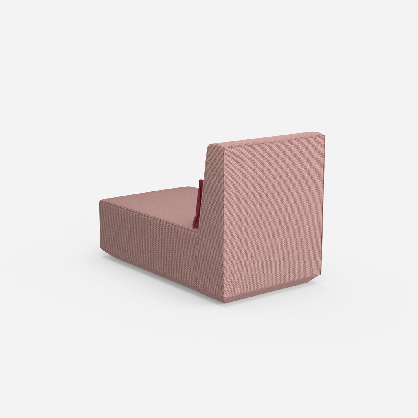 Modern longseat armchair with high backrest from behind