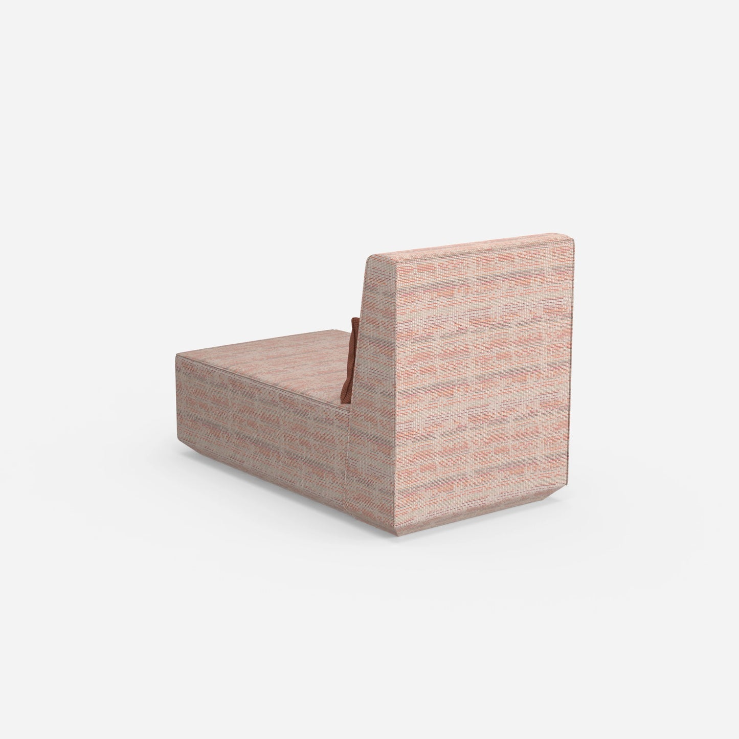 Modern longseat armchair with high backrest from behind