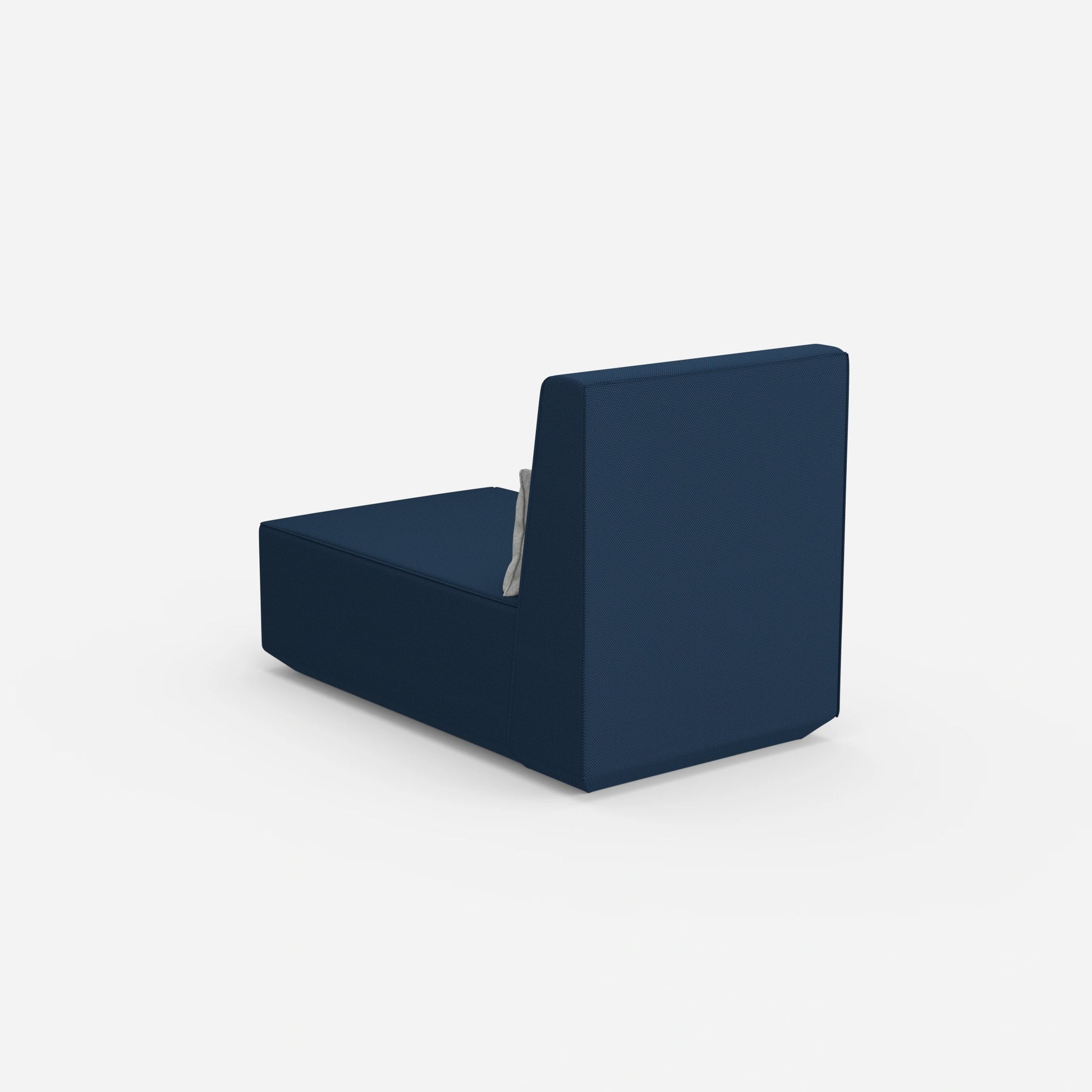 Modern longseat armchair with high backrest from behind