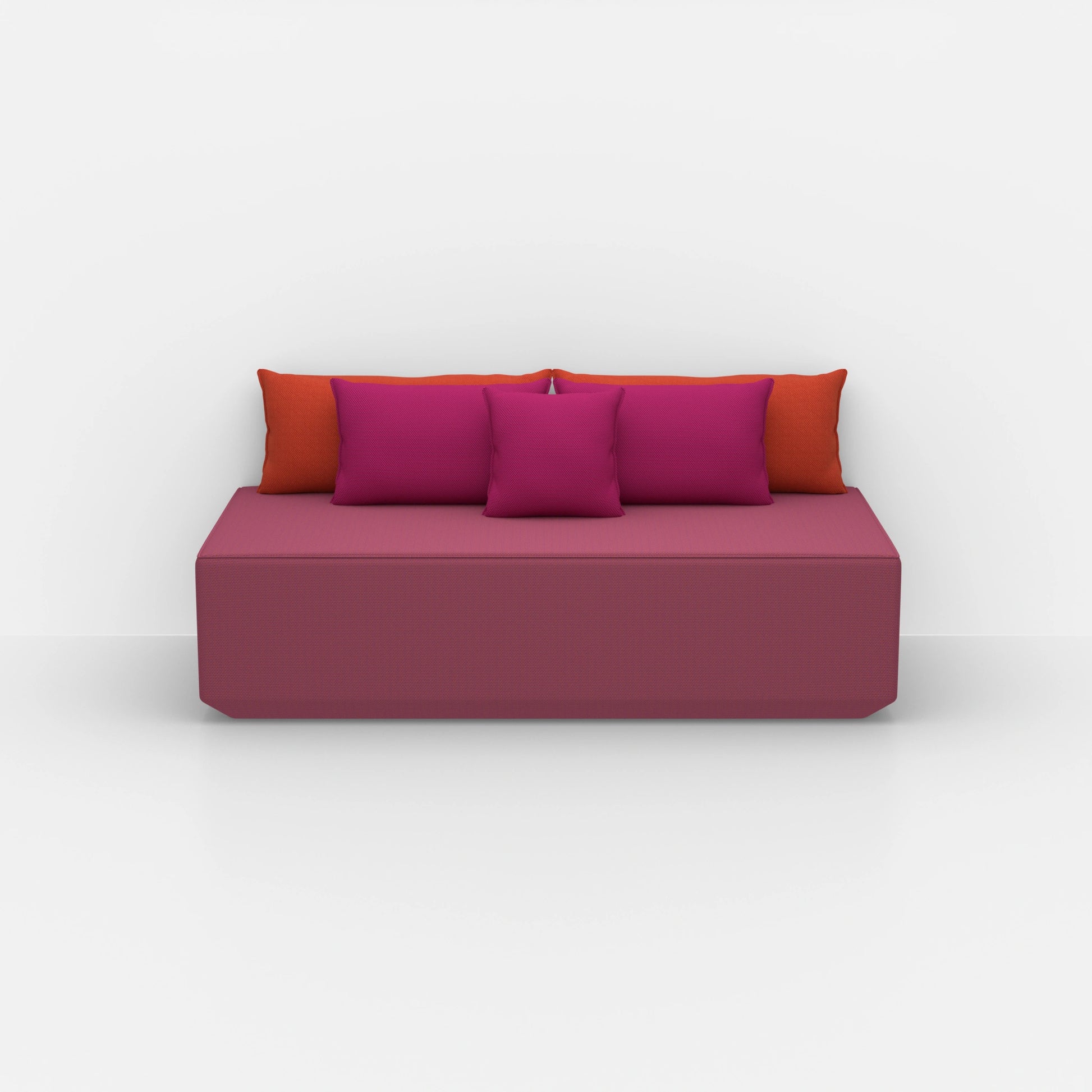 Modern modular pouf from the front