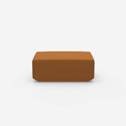 Modern pouf orange from the front