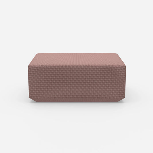 Modern pouf pink from the front