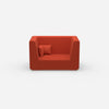 Modern two-seater modular sofa from the front