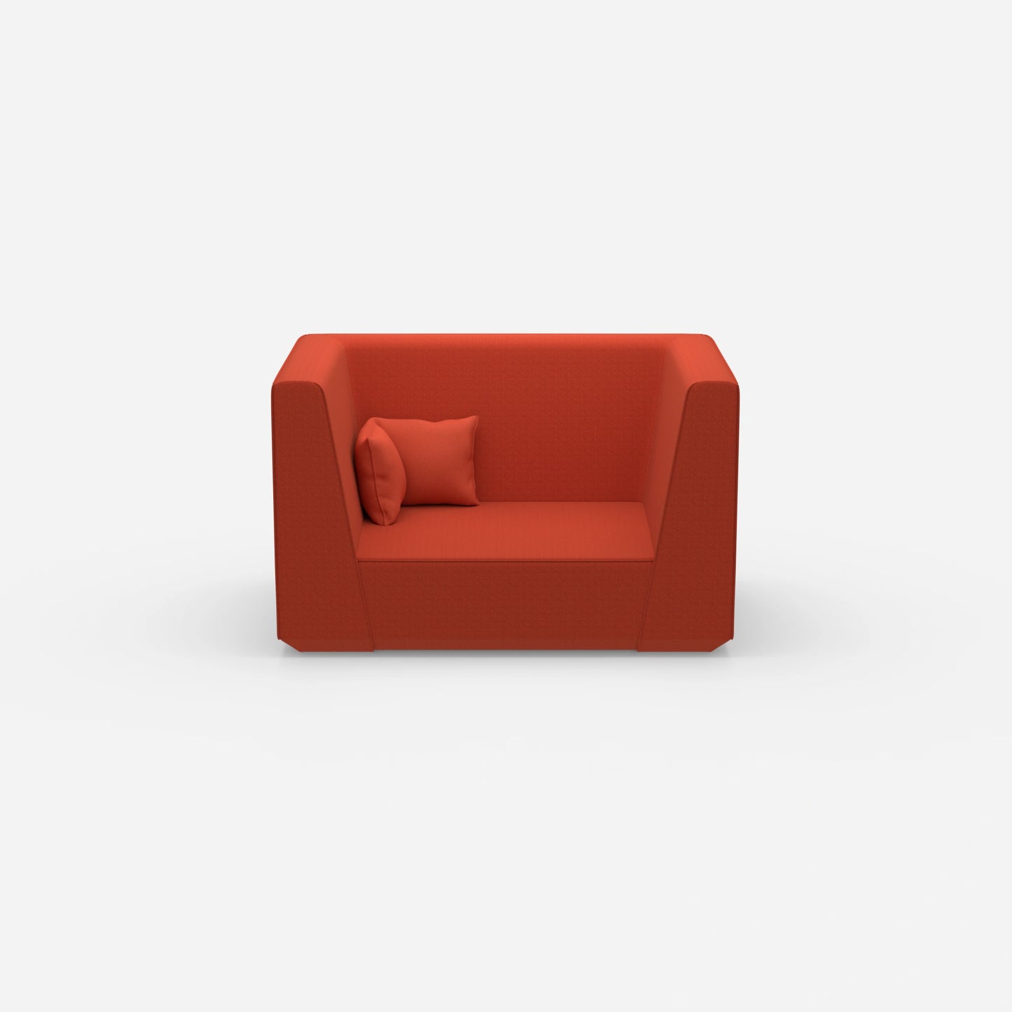 Modern two-seater modular sofa from the front