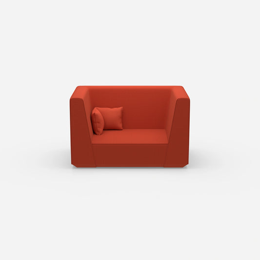 Modern two-seater modular sofa from the front