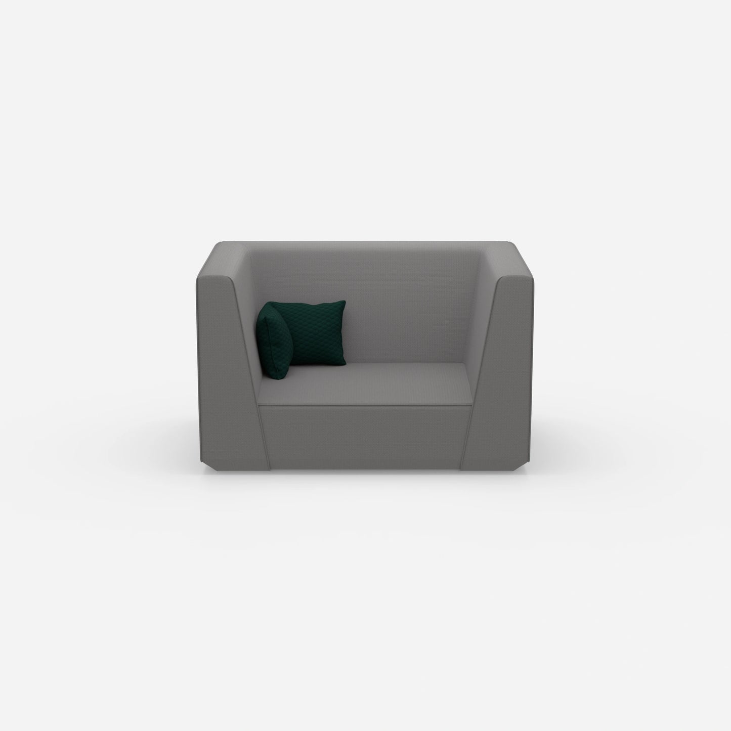 Modern two-seater modular sofa from the front