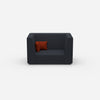 Modern two-seater modular sofa from the front