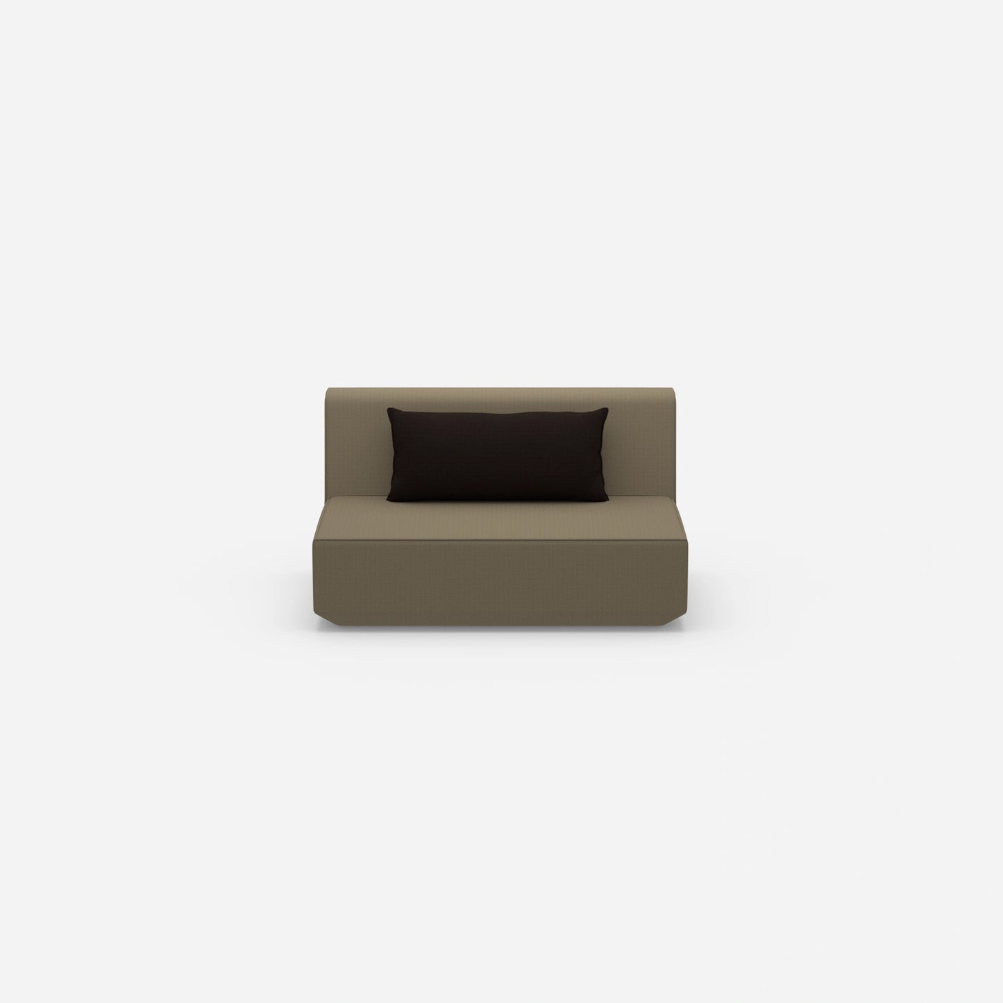 Modular sofa 120 cm wide from the front