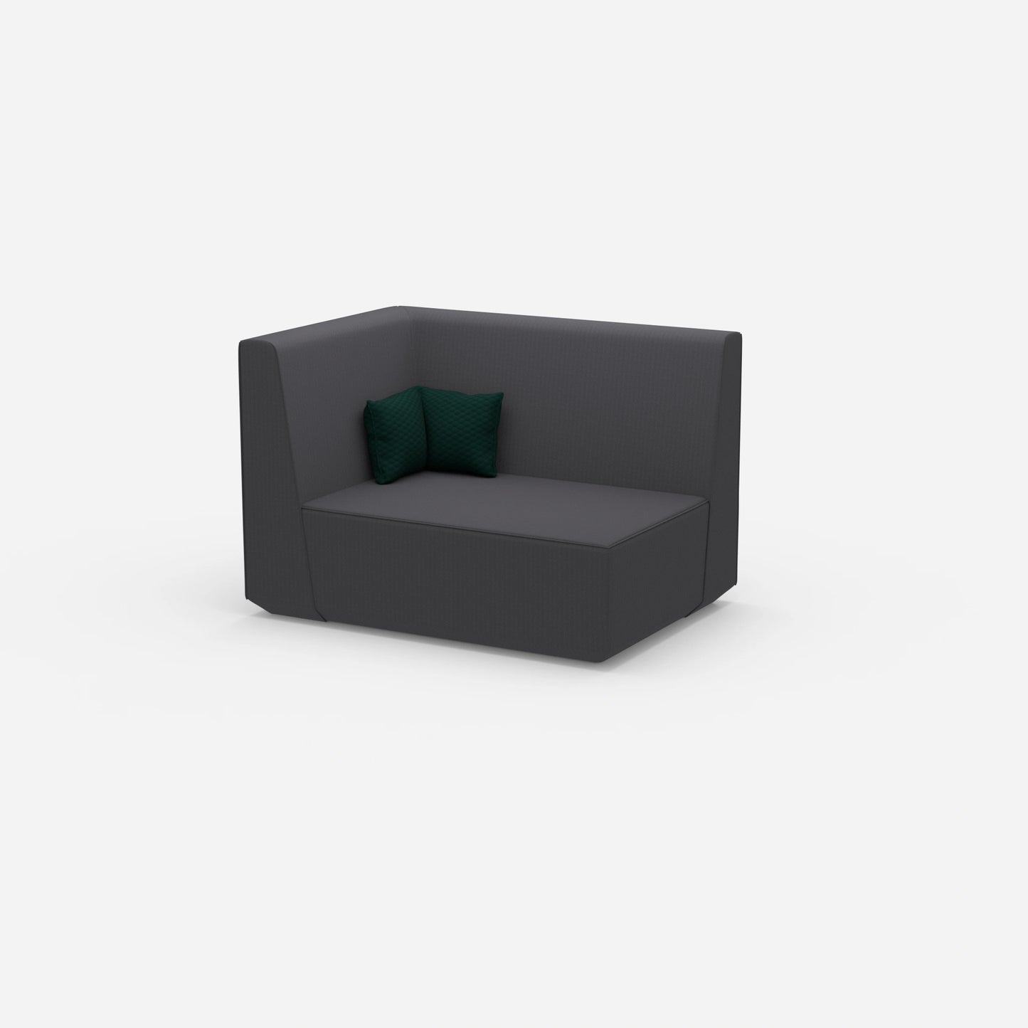Modular sofa 140 cm wide from the side