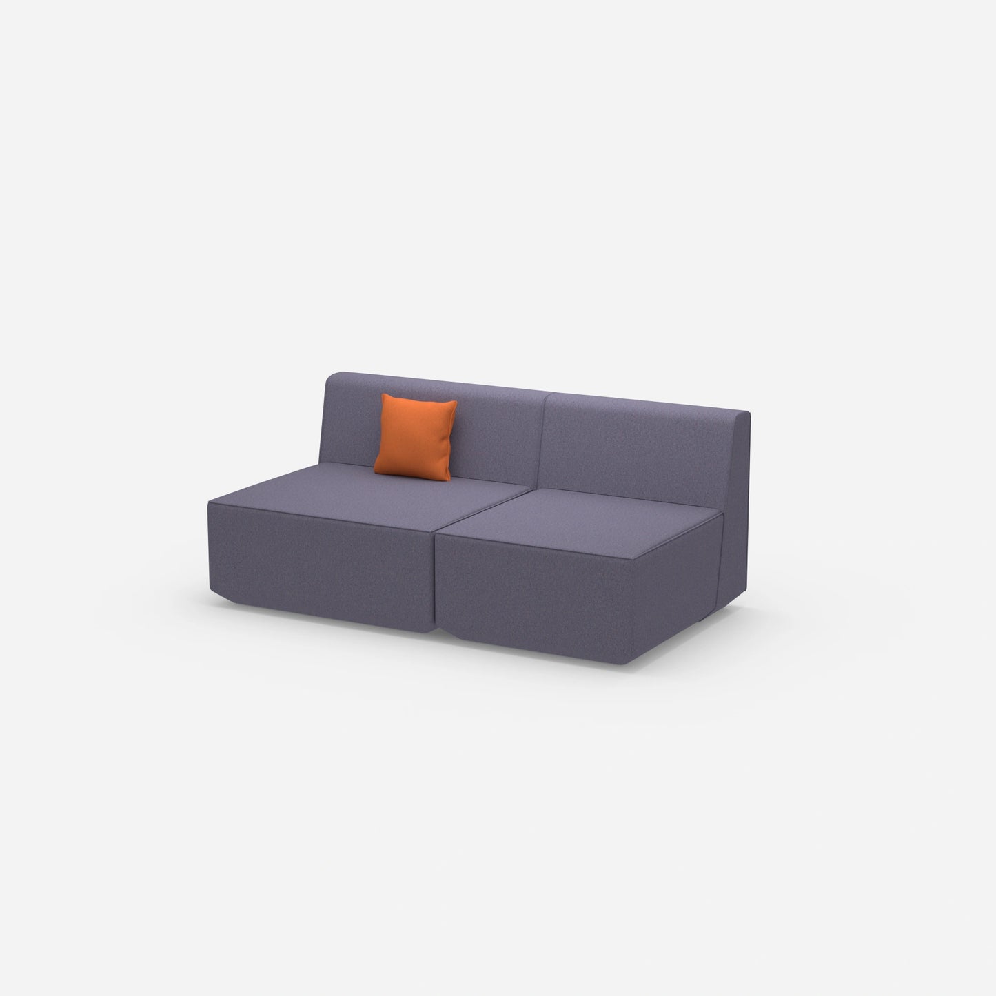Modular sofa colourful 2 persons from the side