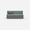 Modular sofa without armrest from the front