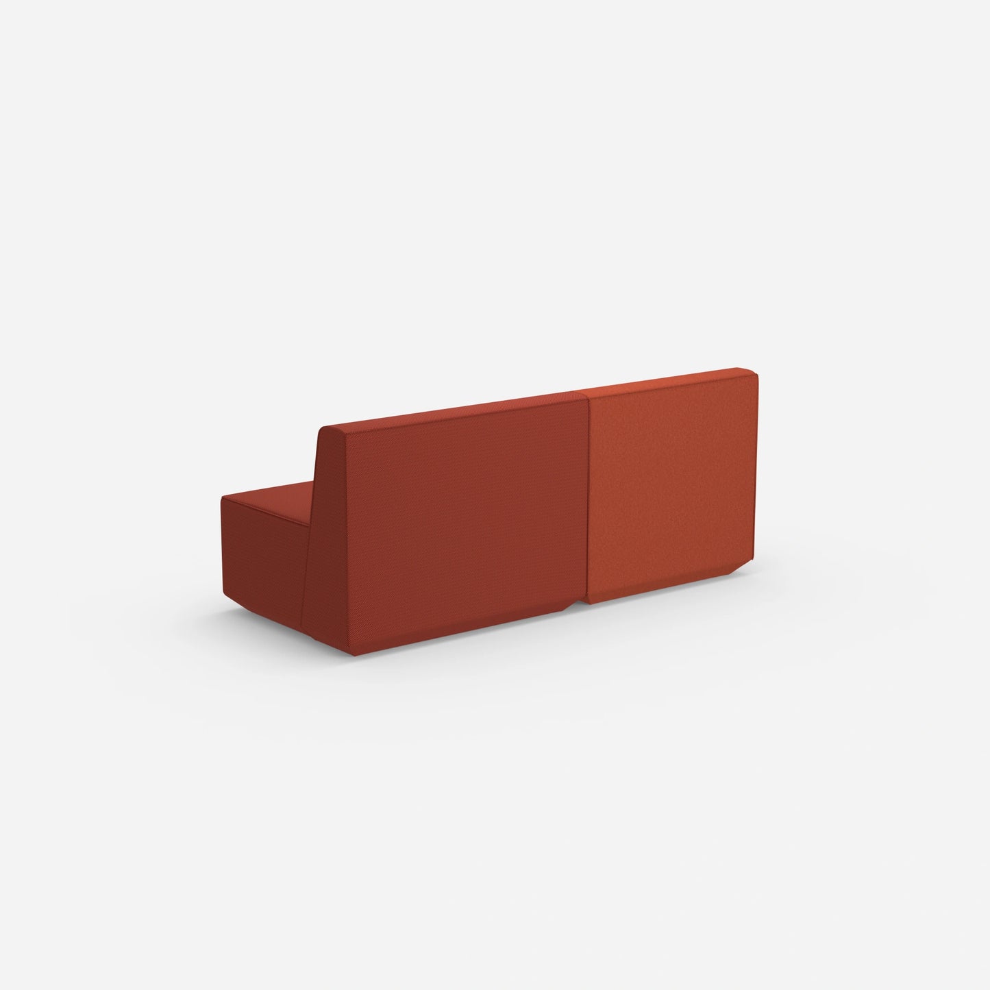 Modular sofa without armrest from behind