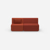 Modular sofa without armrest from the front