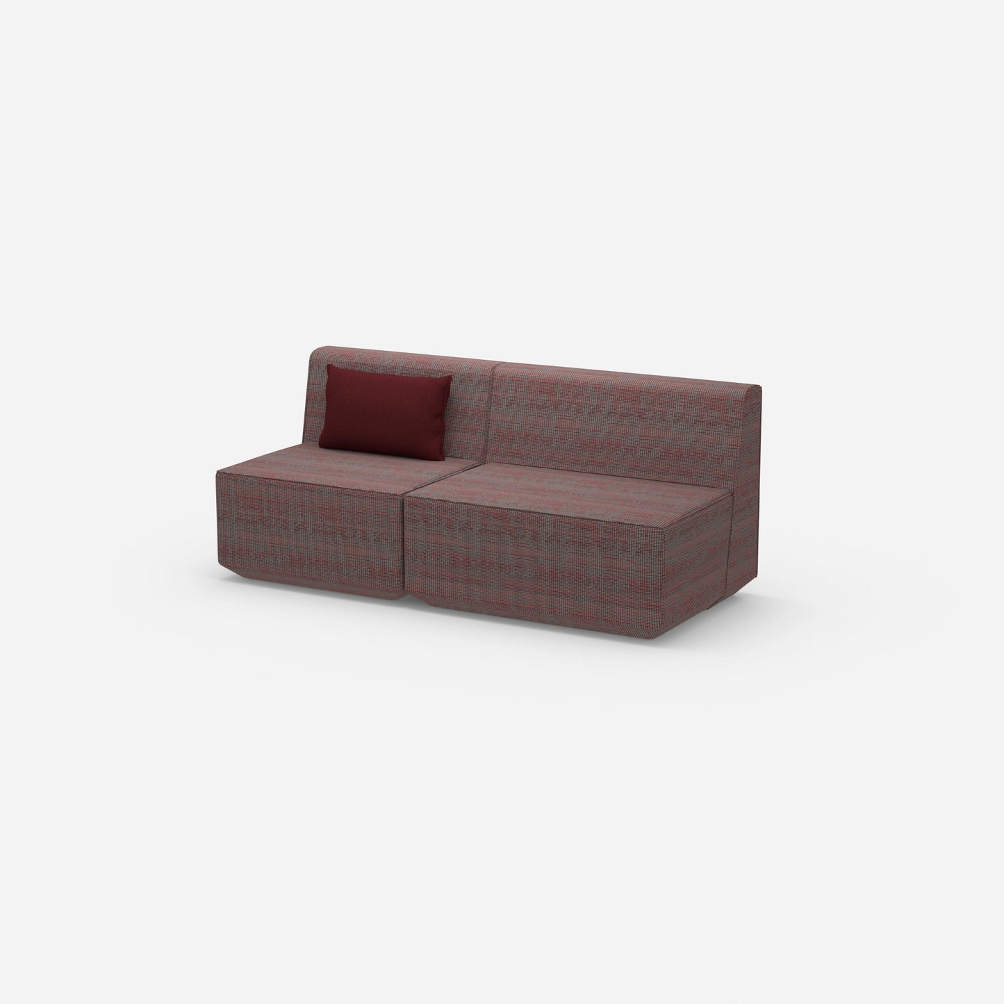Modular sofa without armrest from the side