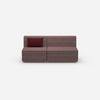Modular sofa without armrest from the front