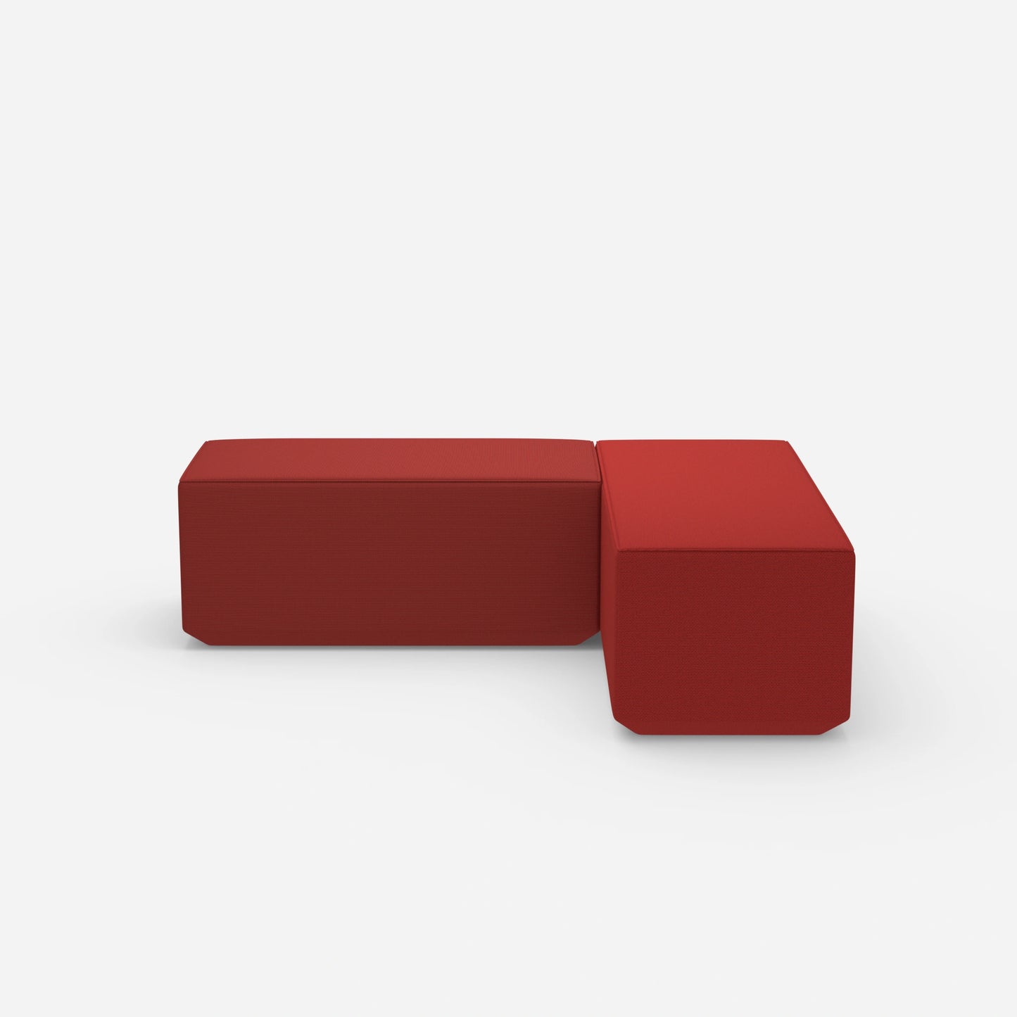 Upholstered dining room bench from the front