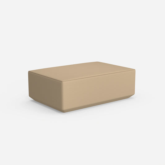 Pouf in beige from behind