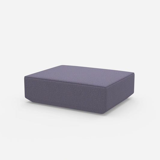 Pouf in purple from the side
