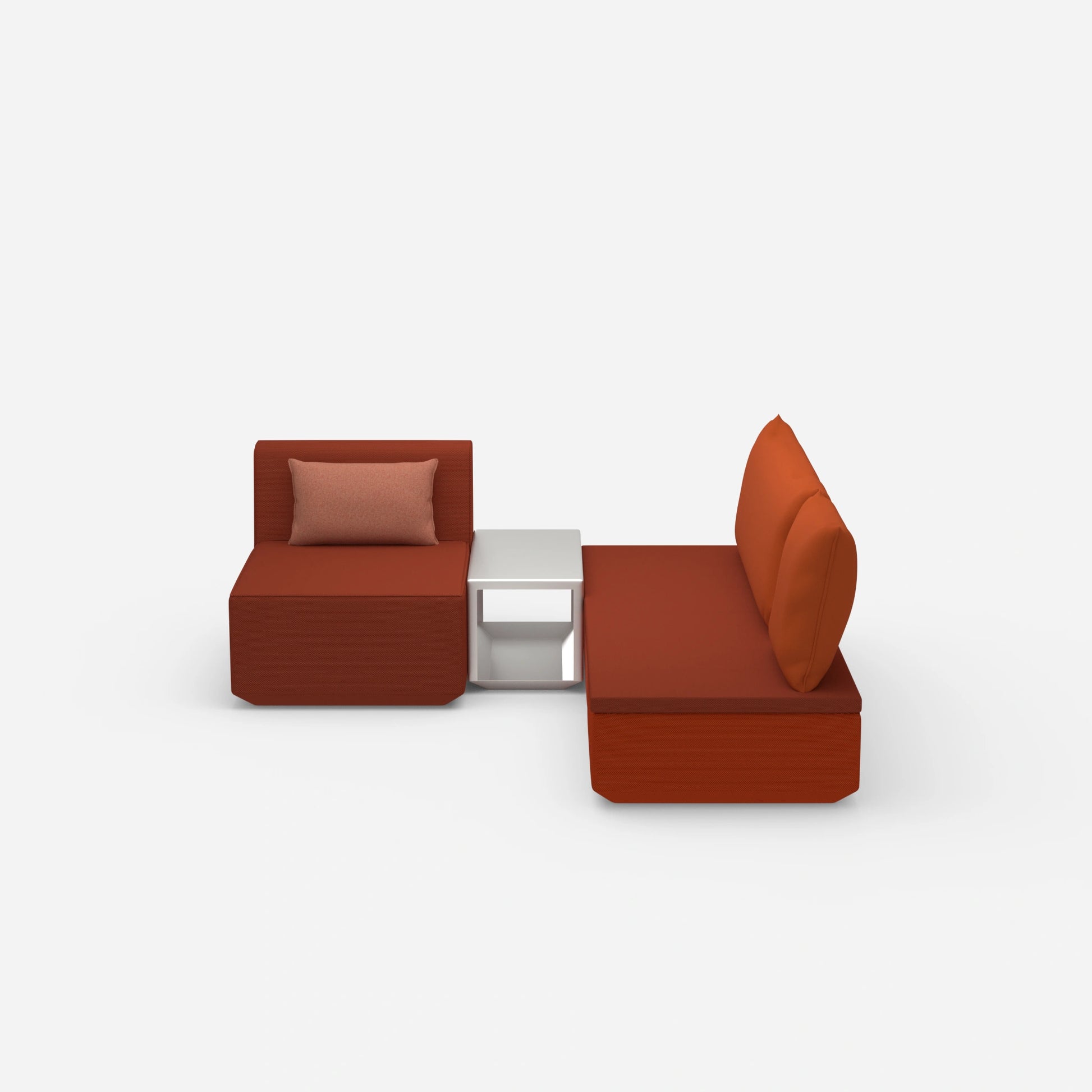 Pouf with Topper the front