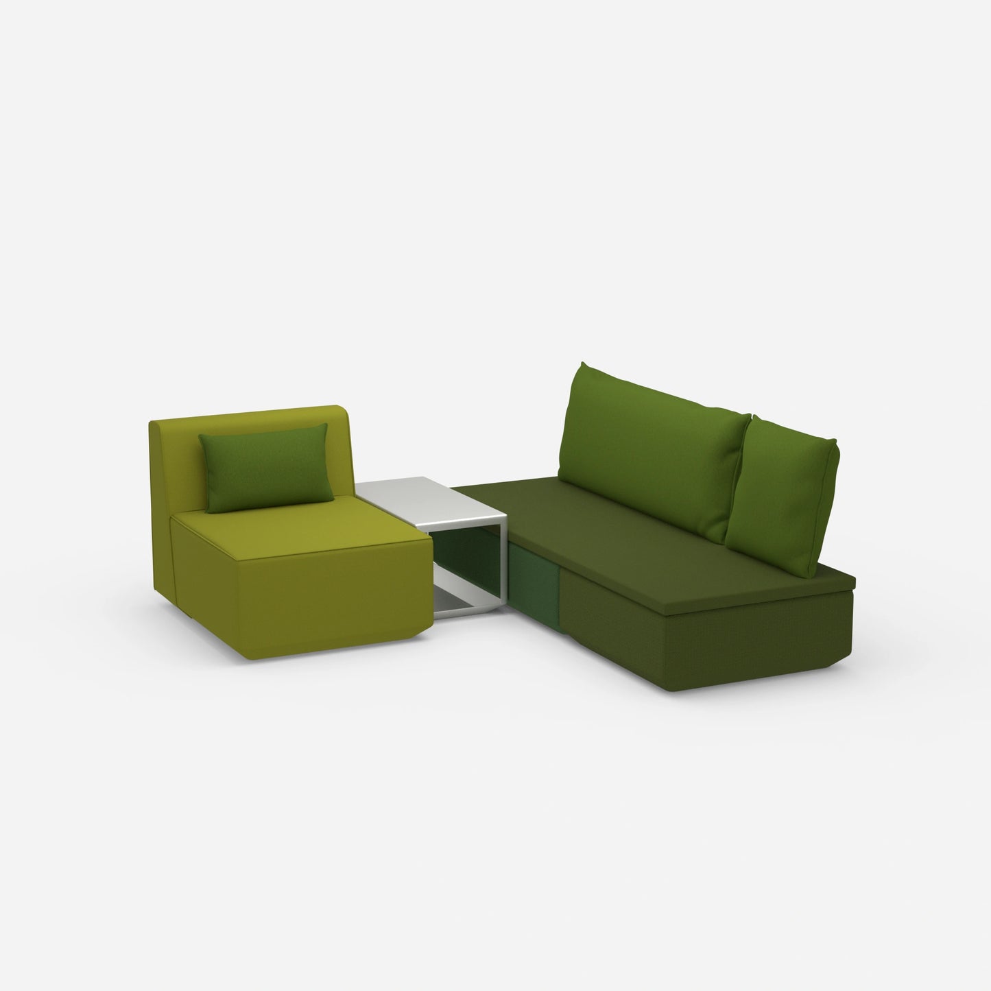 Pouf with Topper the side