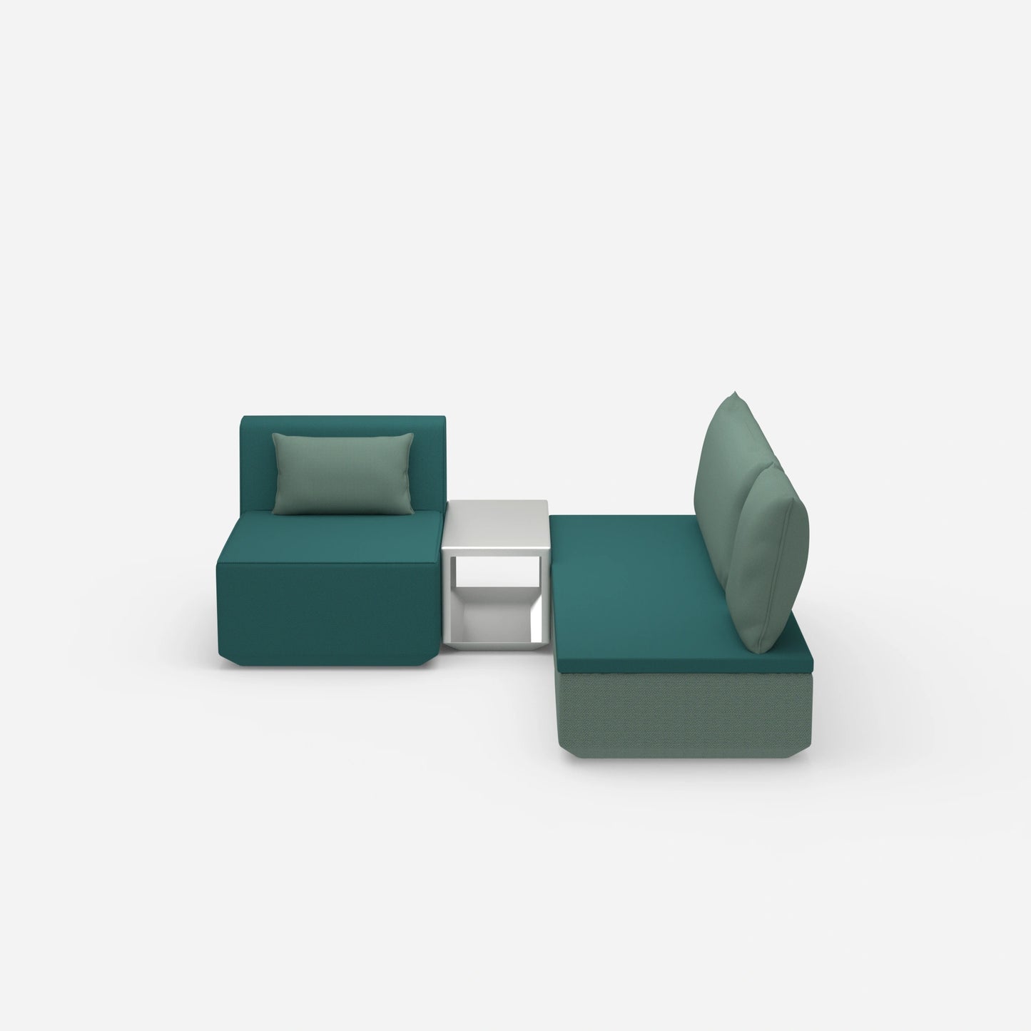 Pouf with Topper the front