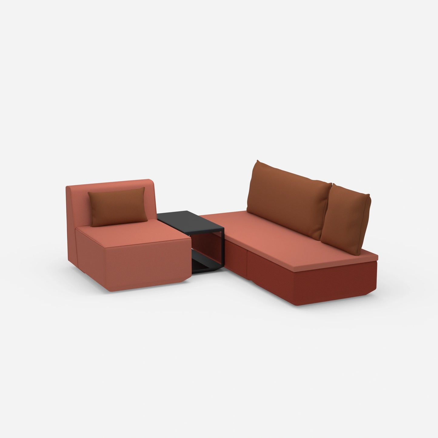 Pouf with Topper the side