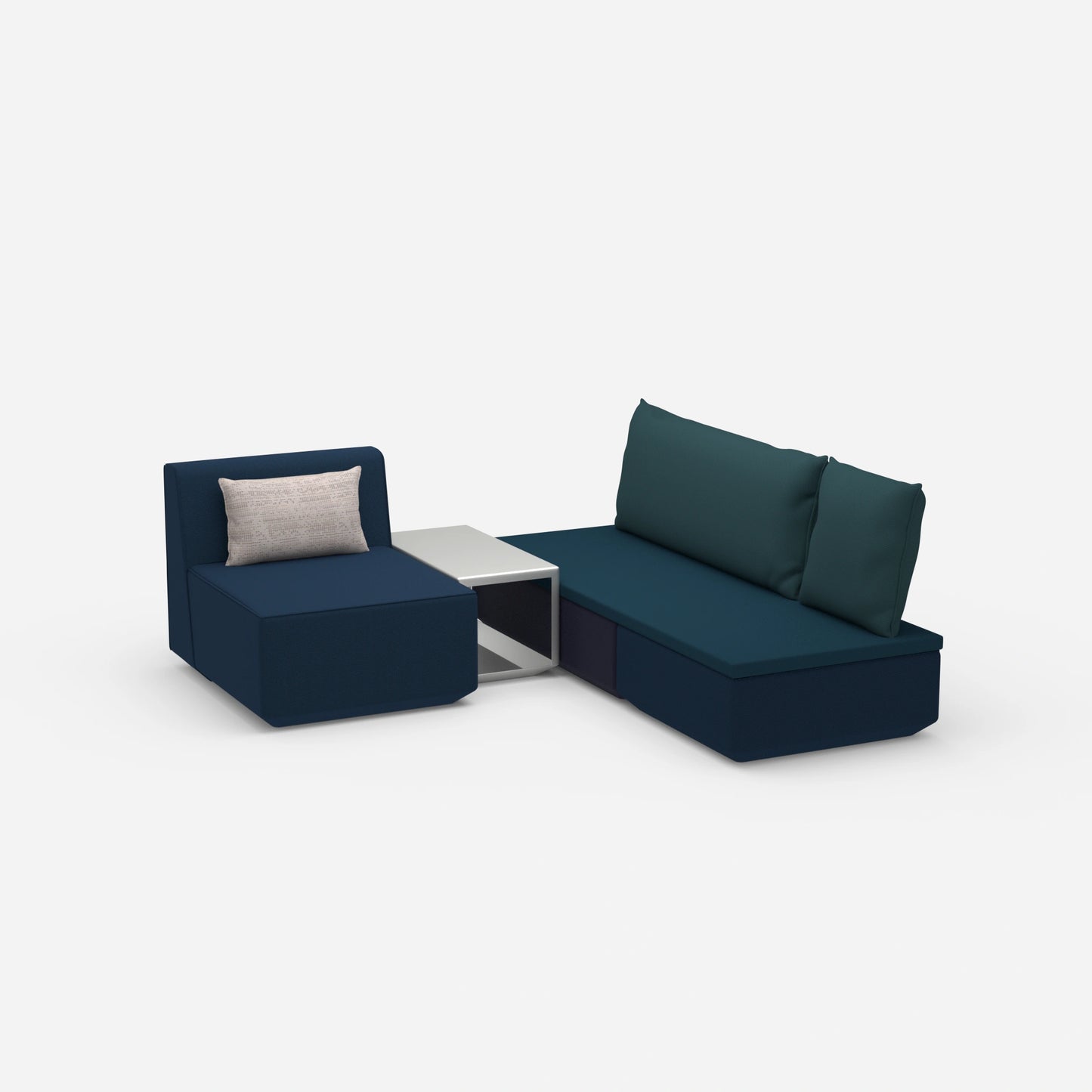 Pouf with Topper the side