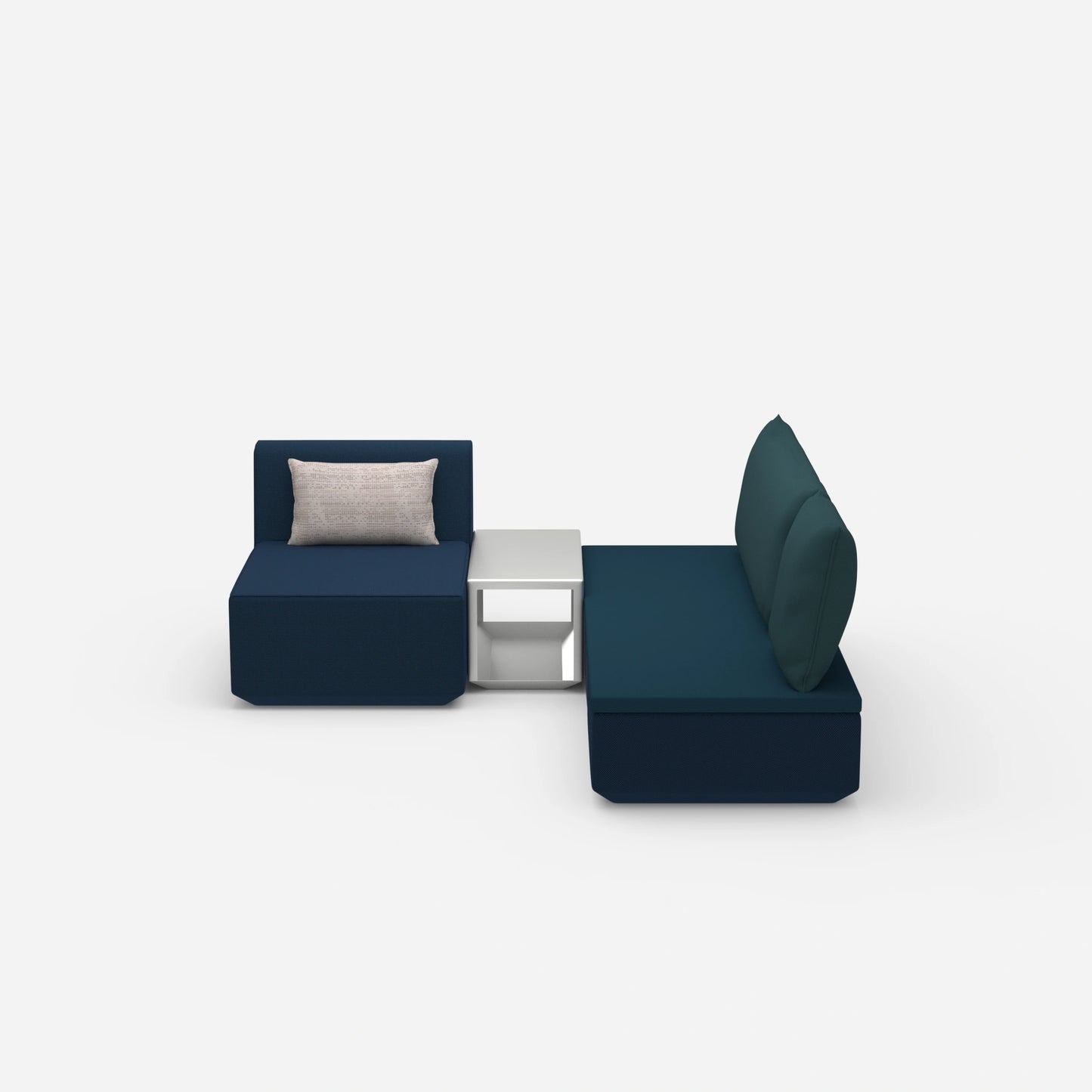 Pouf with Topper the front