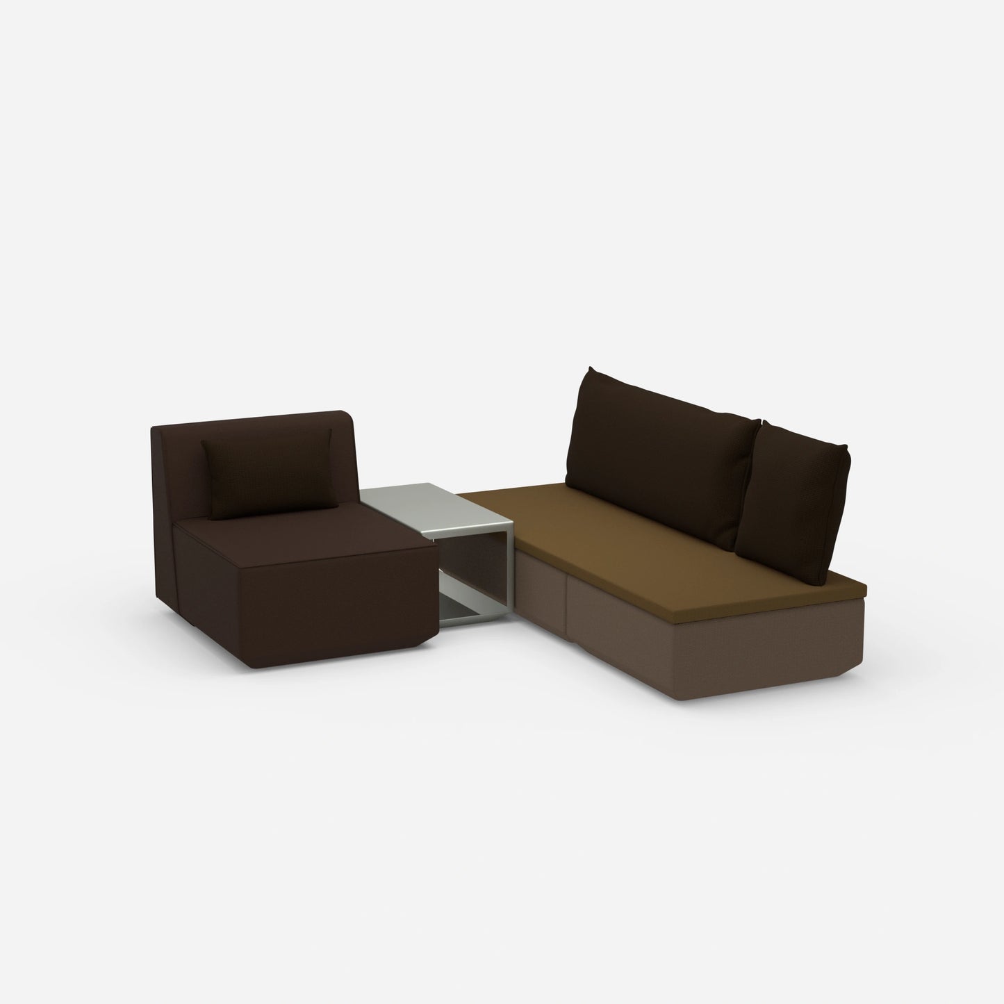 Pouf with Topper the side