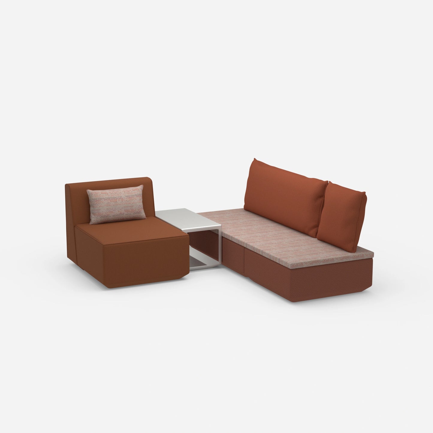 Pouf with Topper the side