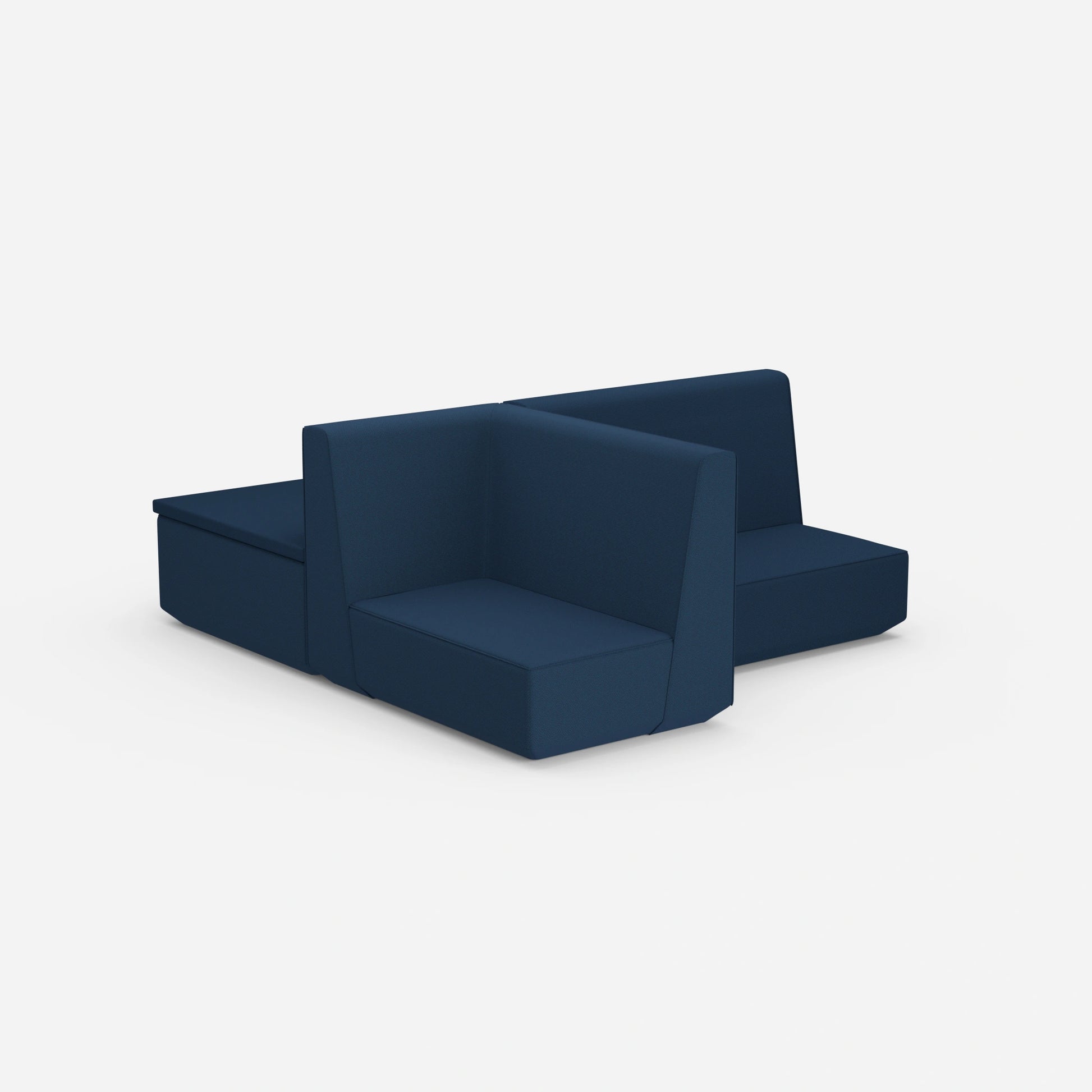 Cross sleeper sofa from behind