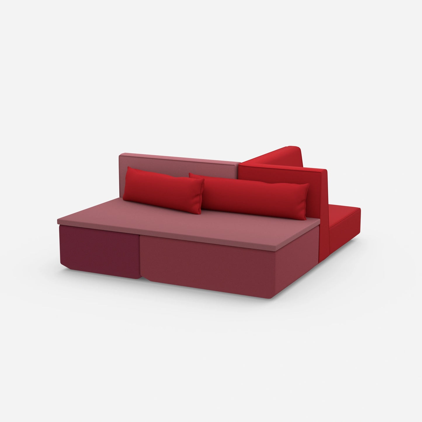 Cross sleeper sofa from the side