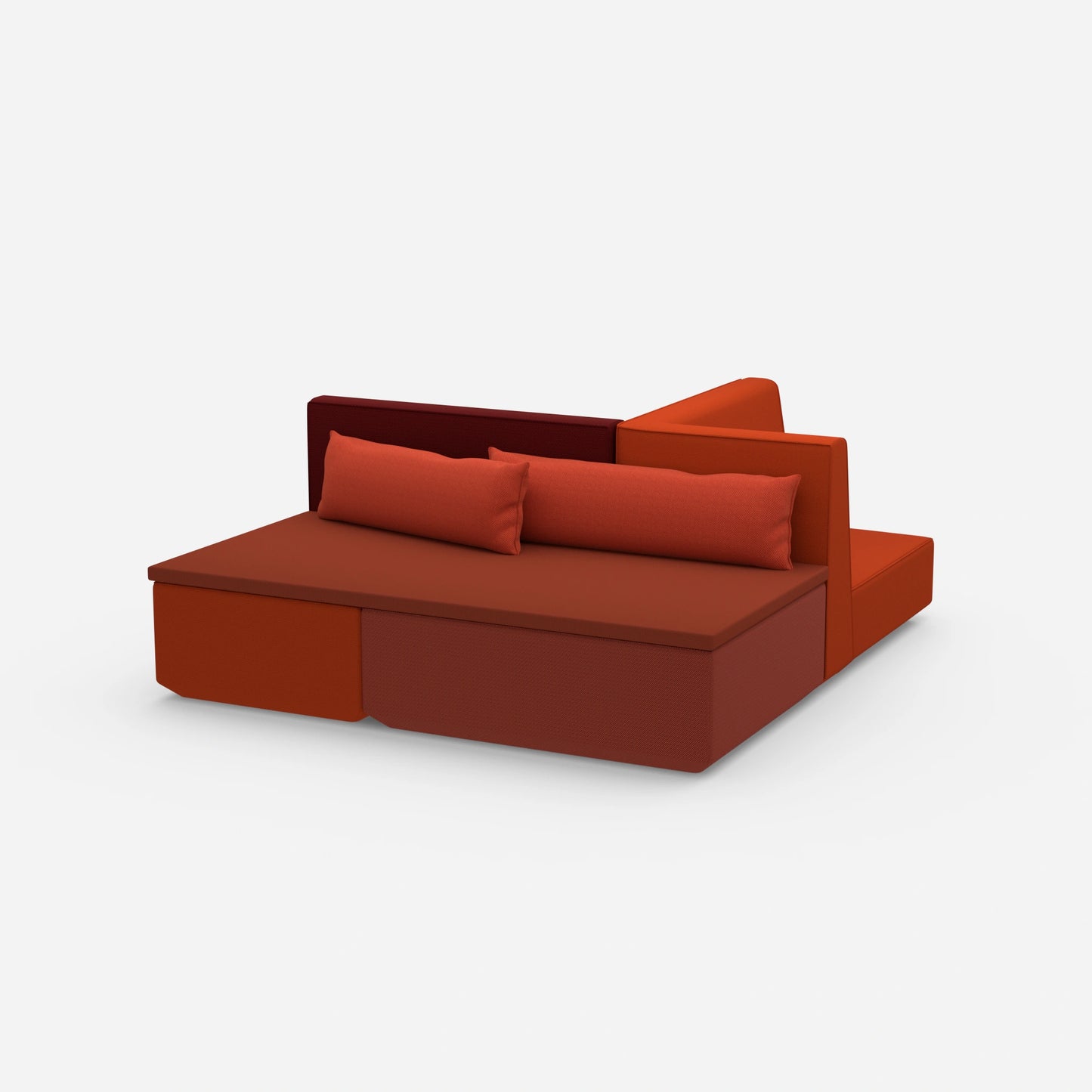 Cross sleeper sofa from the side