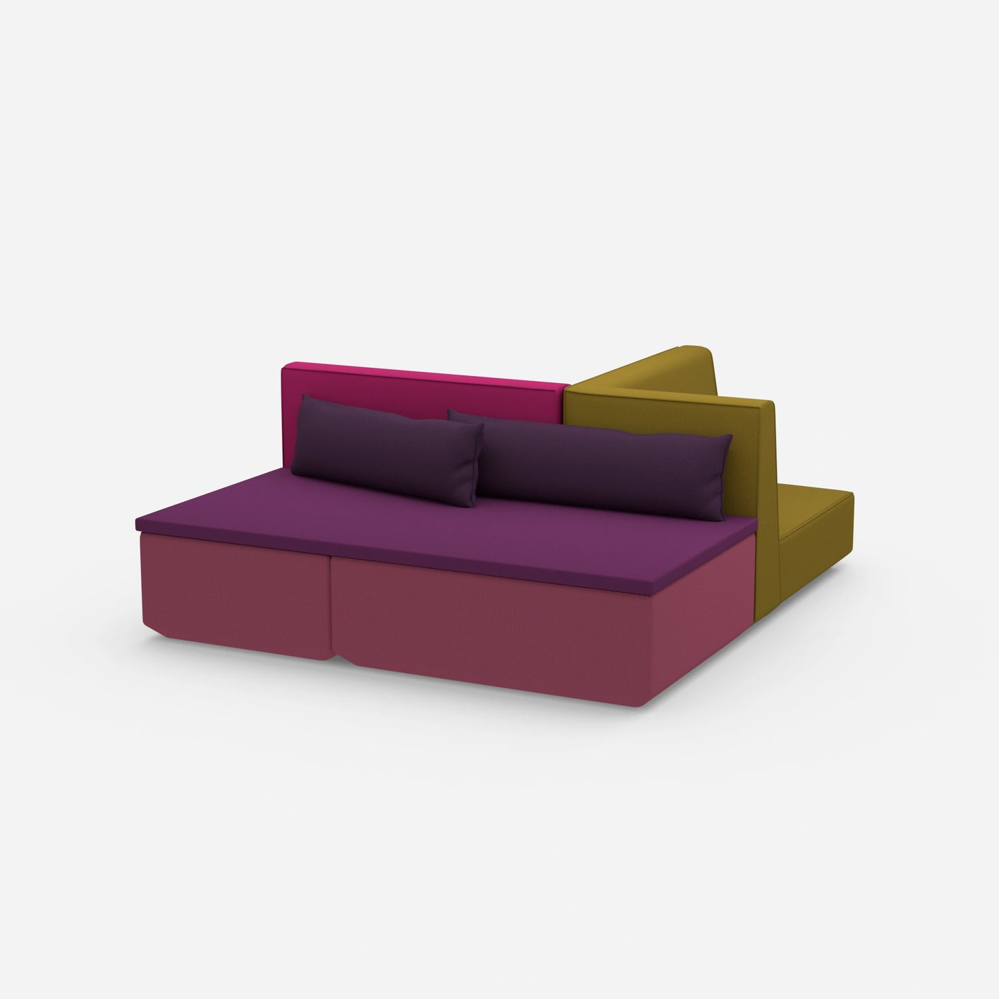 Cross sleeper sofa from the side