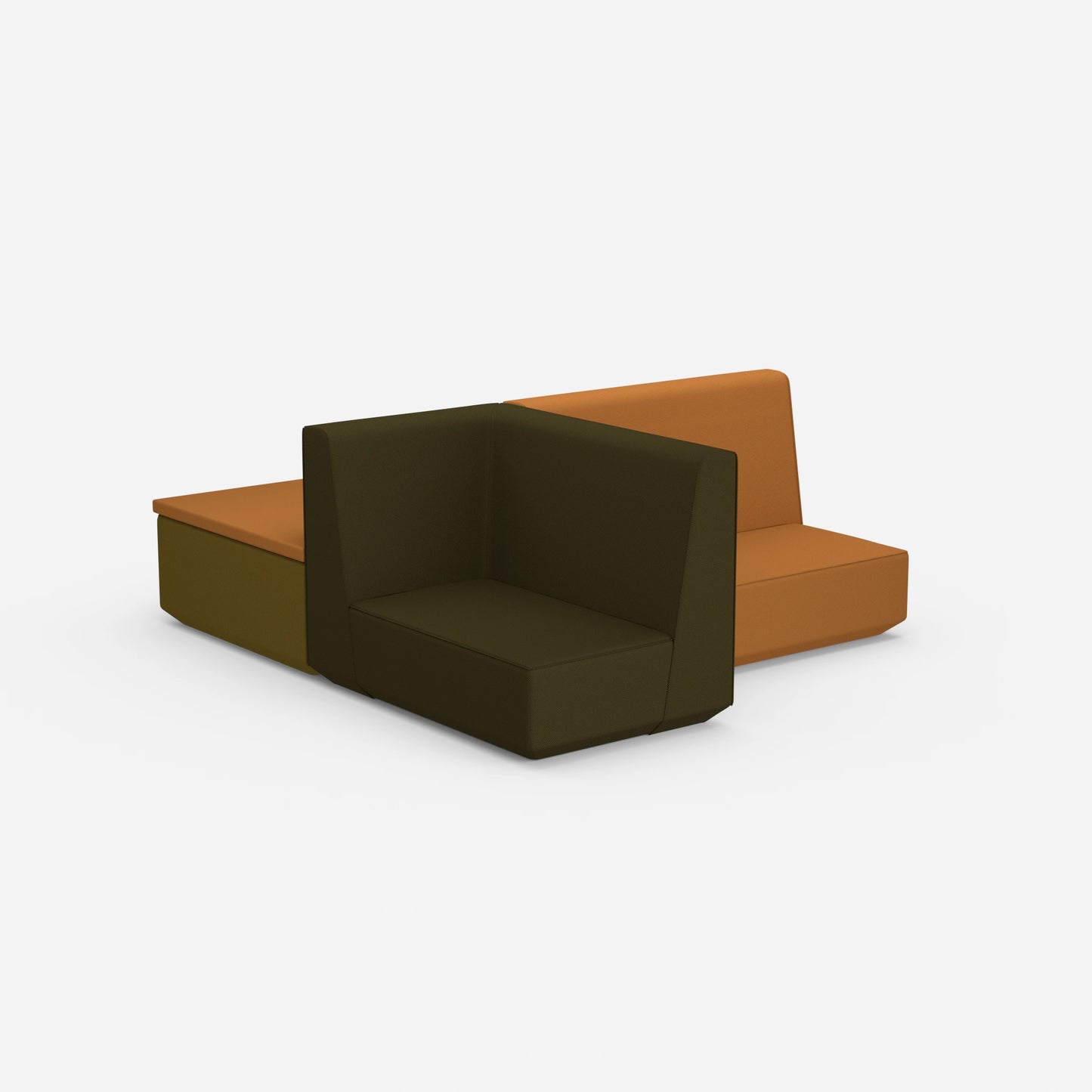 Cross sleeper sofa from behind