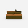 Cross sleeper sofa from the front