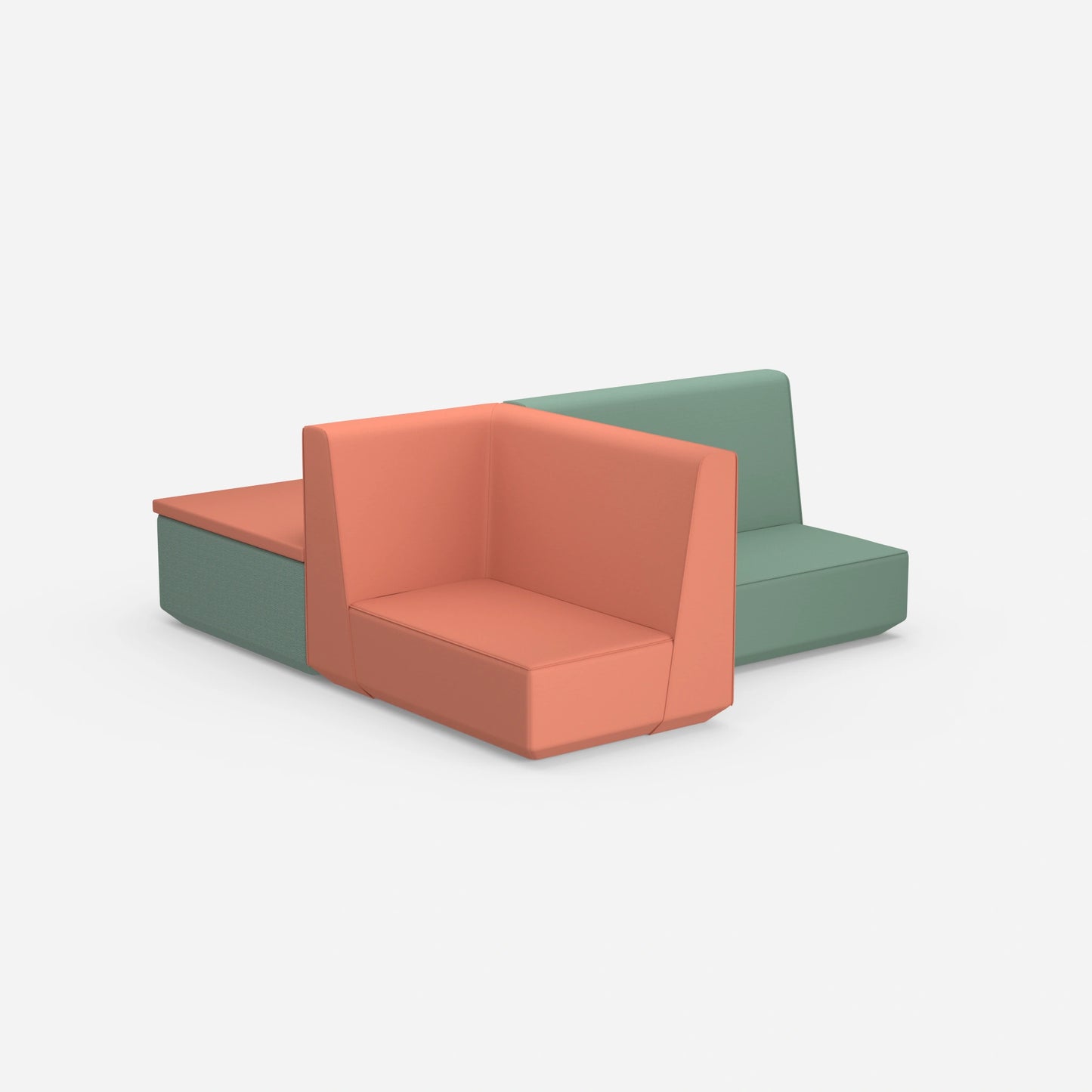 Cross sleeper sofa from behind